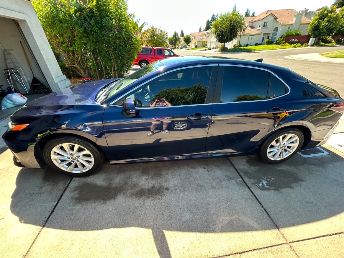 Freshly detailed sedan with a glossy exterior
